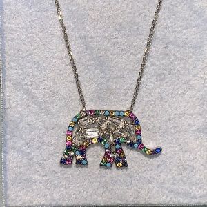 Elefant charm  925  silver whit white gold plated